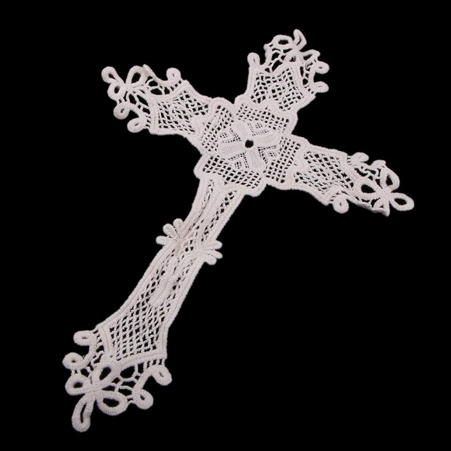 Amazon | Perfeclan レース 装飾アップリケ パッチ 十字架 刺繍