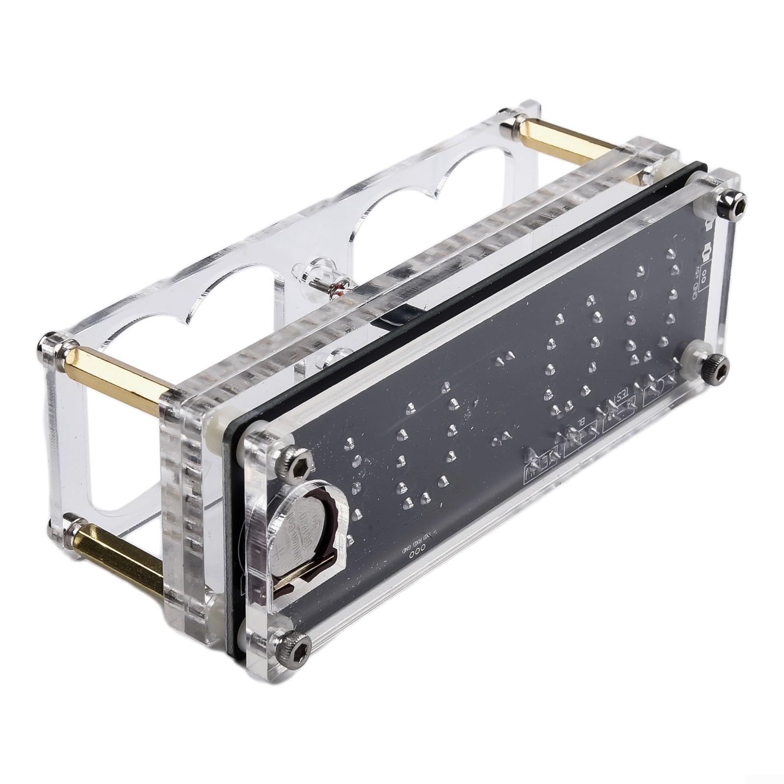 IN-12 Nixie Tube Digital Clock with 225 Color Backlight and Date Function - Acrylic Design for Business & Industrial Applications(Without Tubes)