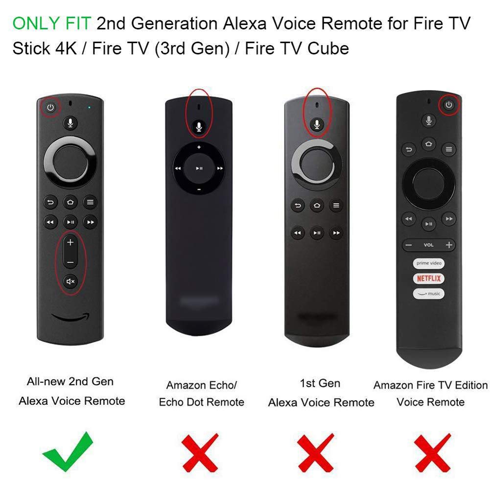 Cubierta Protectora de Control Remoto de Silicona Luminosa para Fire TV Stick 4K / Fire TV (3ra generación) / Fire TV Cube Funda a Prueba de Golpes
