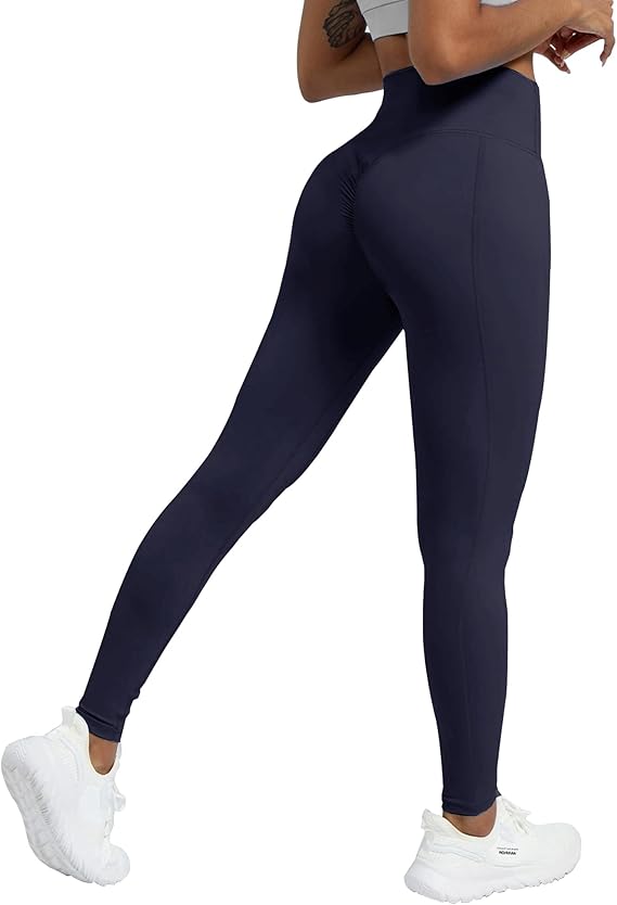 High Waisted Leggings for Women - No See Through Tummy Control Cycling Workout Yoga Pants with Pockets Reg & Plus