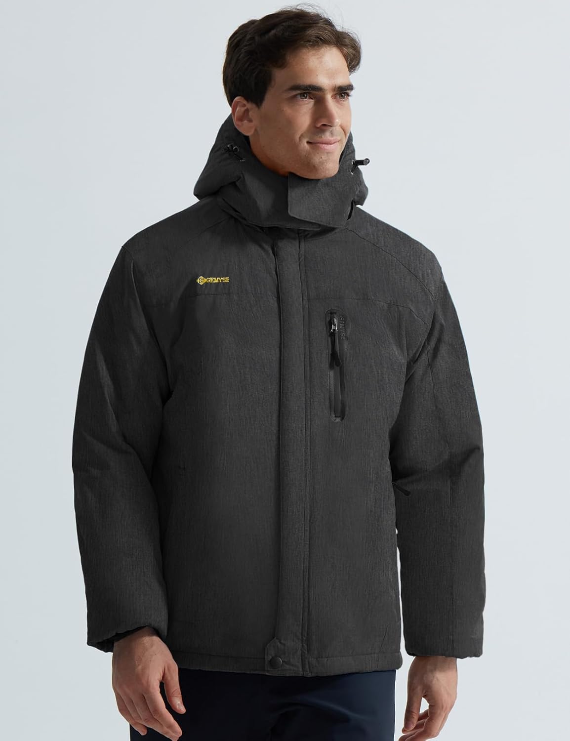 GEMYSE Men's Ski Snow Jacket Warm Winter Waterproof Coat Snowboard Rain Jacket Hooded Windproof Windbreaker - Image 2