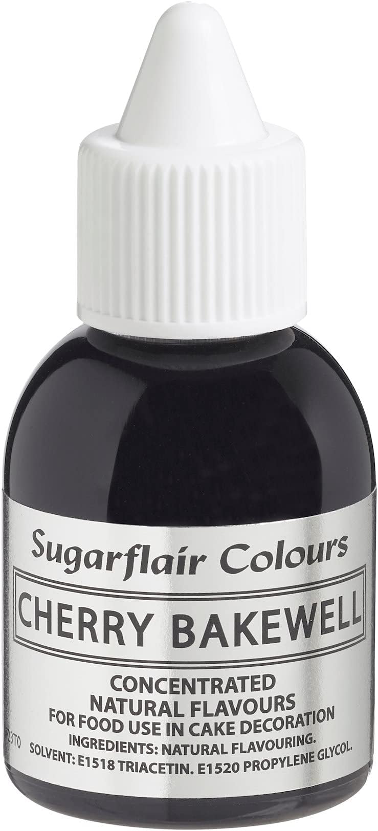 Sugarflair Cherry Bakewell Natural Flavouring - Concentrated Natural Food Flavouring for use in Cakes, Cupcakes, Frostings, Drinks, Ice Creams - 30ml