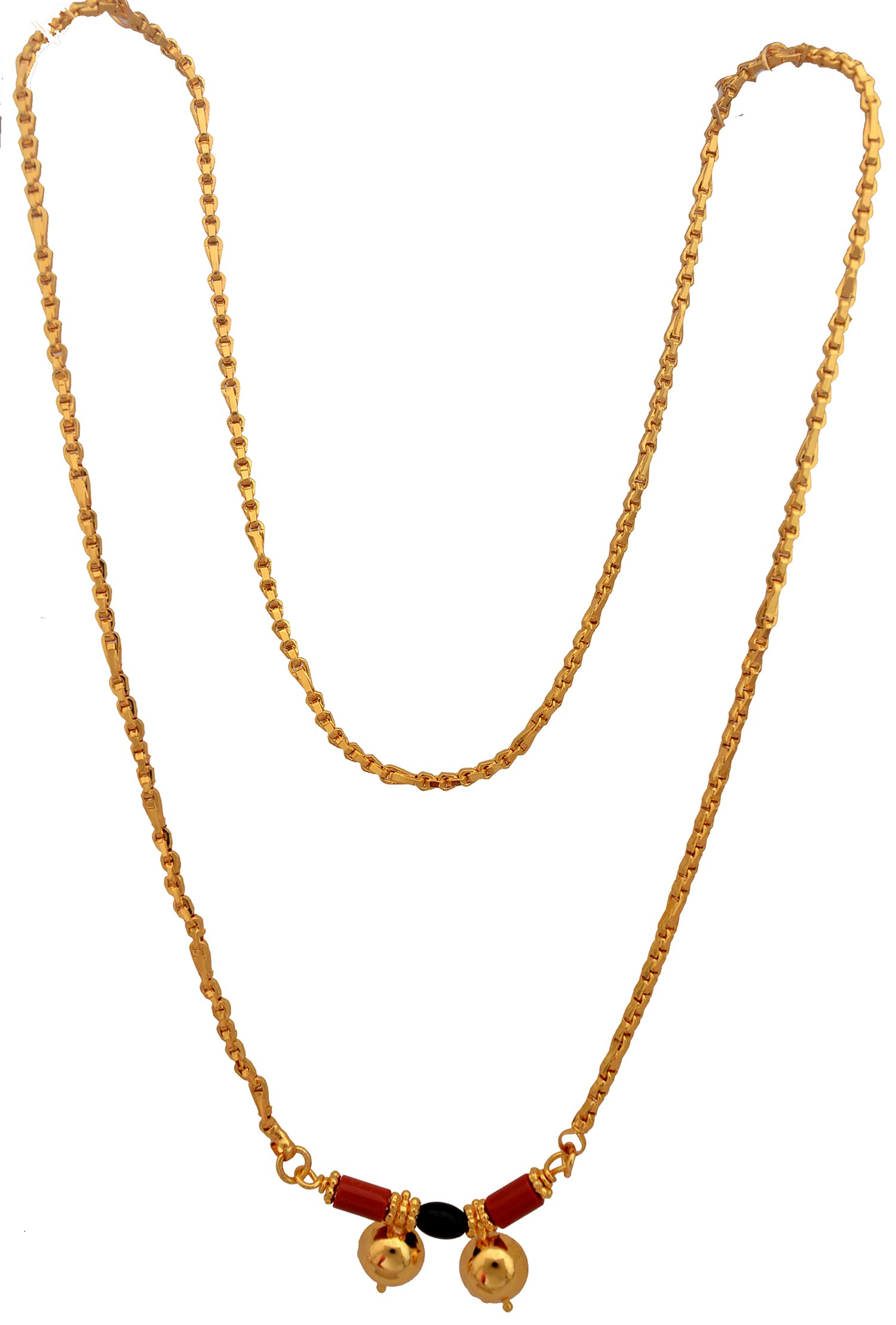Radhas Creations golden - gold plated copper long 30 inch Mangalsutra No.47 for women (B09RJWXMQJ) Amazon Price History, Amazon Price Tracker