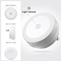 Vista 59 de Briignite Luz nocturna azul celeste, luces nocturnas enchufables a la pared, luz nocturna con sensores de luz, luz nocturna LED para habitación