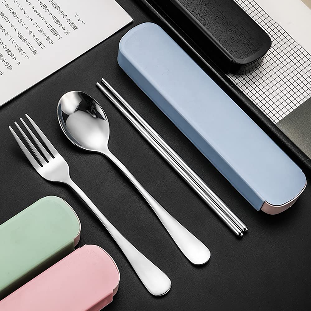 Ensemble De Couverts en Acier Inoxydable, Couverts Portables 12 Pièces, avec Boîte-Cadeau Exquis, Peut Être Utilisé pour Les Voyages en Famille Au Restaurant
