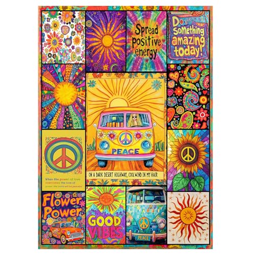 Puzzle Collage Psicodélico 1000 Piezas Adultos 14+ Anos miniatura 1