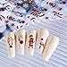 Christmas Nail Art Decals - 6PCS 3D Glitter Snowflake Christmas Nails Design for DIY Manicure Decorations