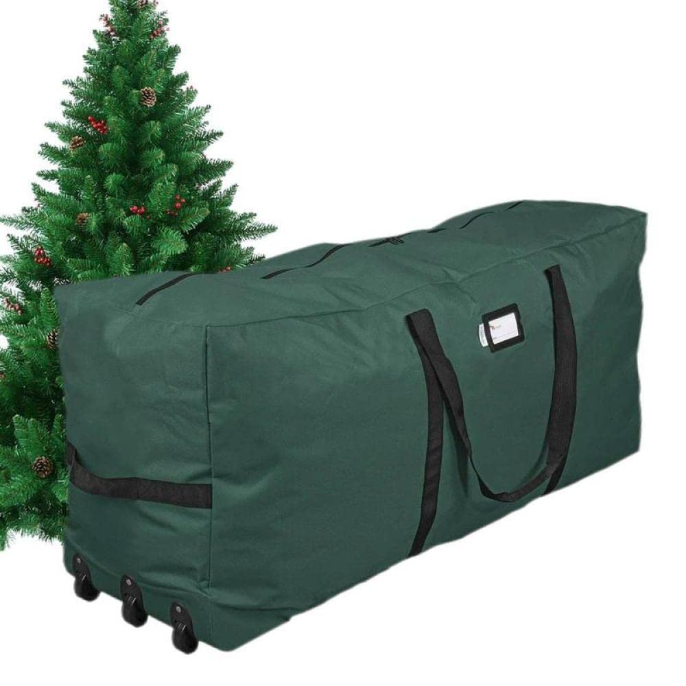 NOBRIM Weihnachtsbaum-Aufbewahrungstasche, großer, strapazierfähiger Aufbewahrungsbehälter mit 3 Rädern und Griffen, passend für 9 Fuß hohe, zerlegte Weihnachtsbäume