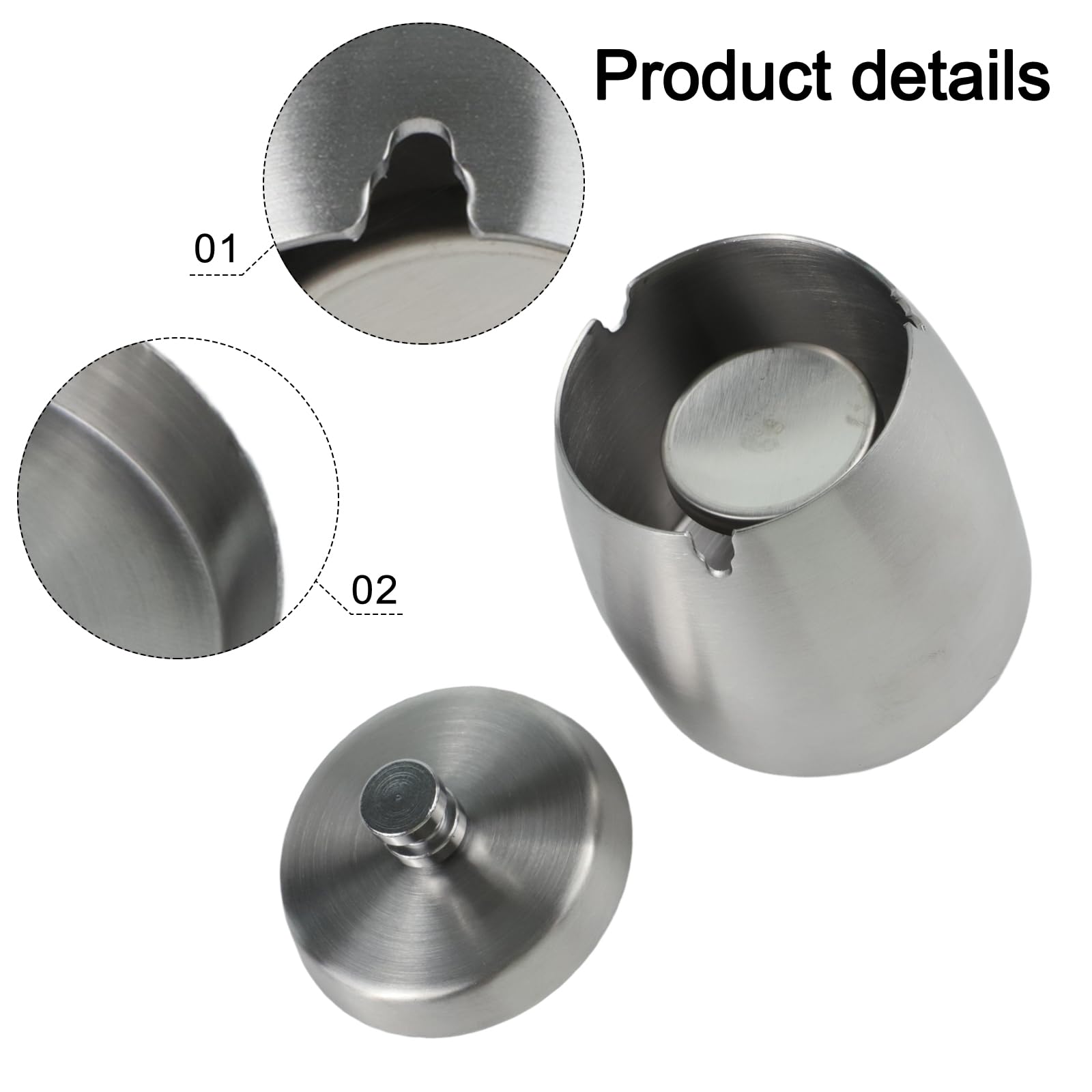 Collecteur de suie acier inoxydable 9 x 8 cm anti-odeurs coupe-vent récupérateur cendres