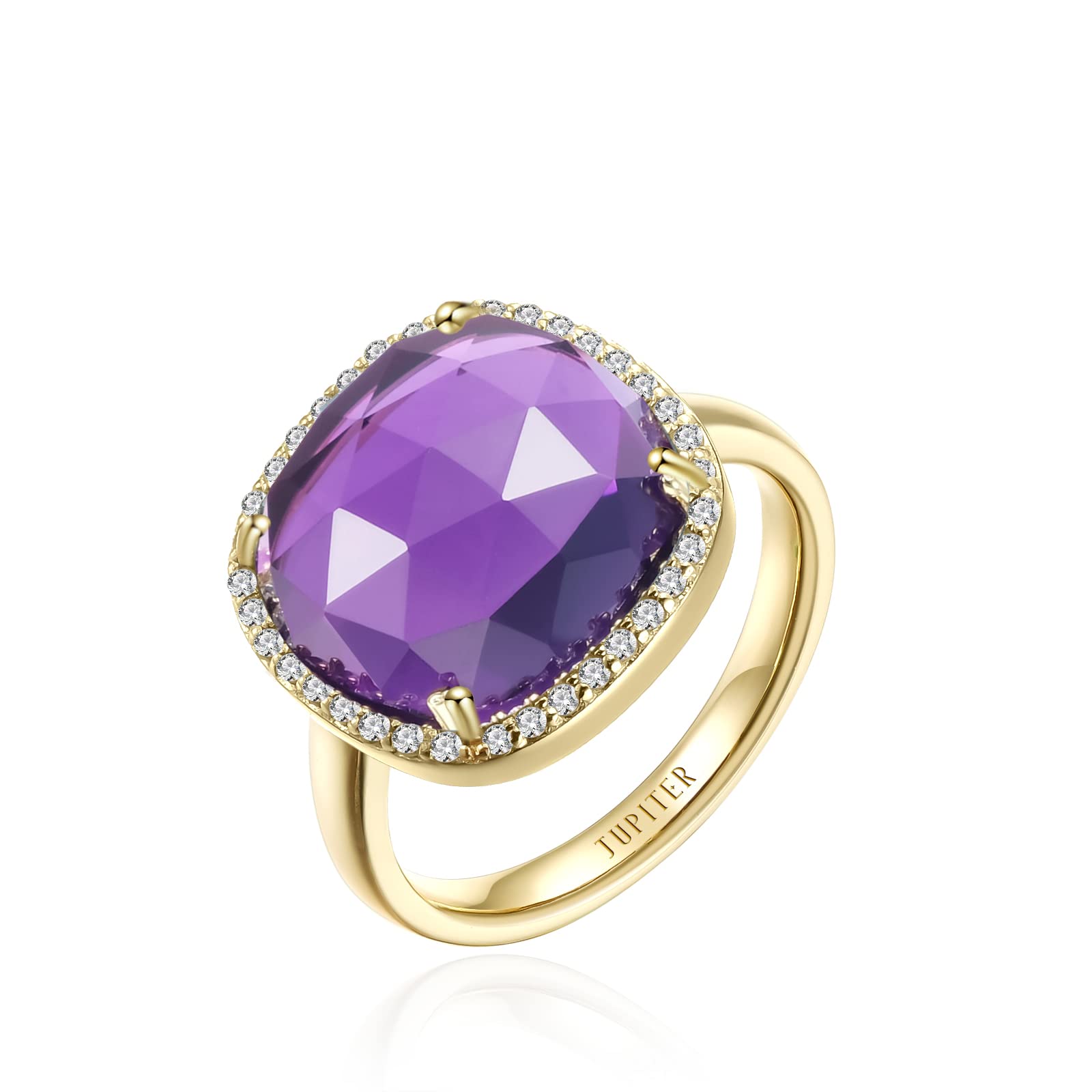 Jupiter Gemstone Women's Ring - Gemstone Women Ring, 0.47"/12mm Birthstone Rings Jewelry for Valentine's Day, Mother's Day, Birthday Jewelry