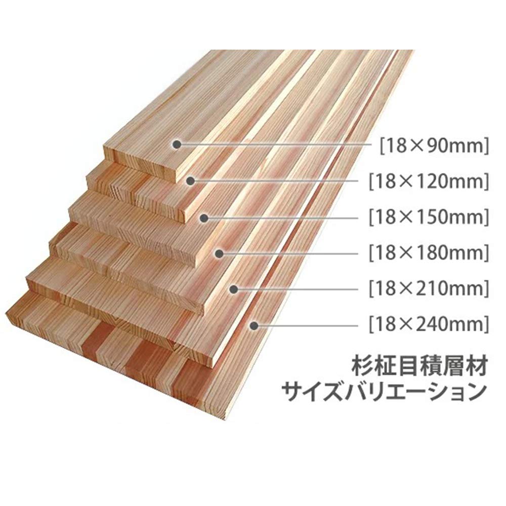 Amazon.co.jp: 岡元木材 杉柾目積層材 18×240×970mm 1枚 : DIY・工具