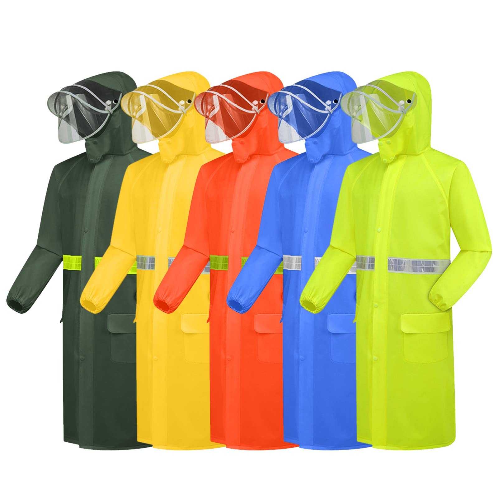 Generisch Poncho impermeabile da uomo con cappuccio, lungo, impermeabile, per attività all'aperto, lavoro, escursionismo, ciclismo, campeggio, stadio, festival