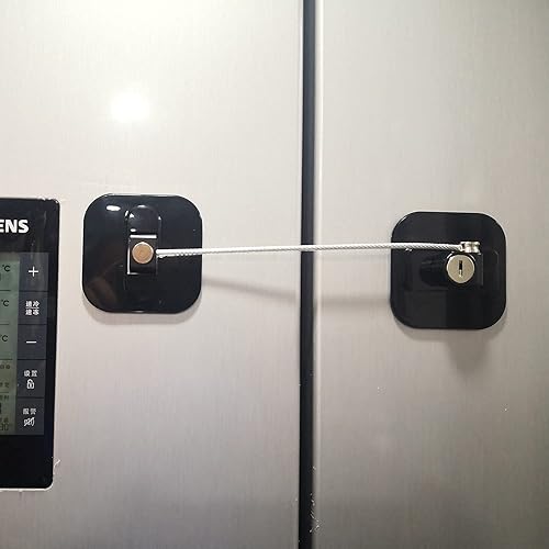 YEYA Cerradura de seguridad mejorada para niños, mini cerradura de refrigerador para niños pequeños, cerradura de puerta de refrigerador para niños