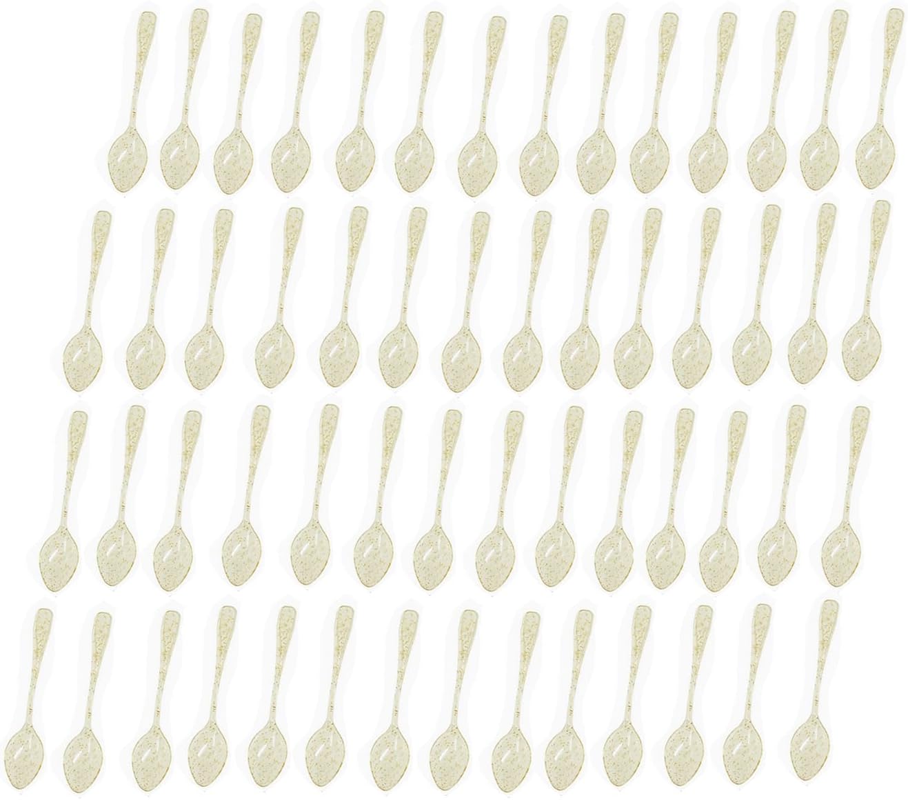 100 Pcs Gold Mini Disposable Plastic Spoons, 3.7 Inch Small Tasting Spoons Bulk for Dessert, Ice Cream, Cake, Sample, Appetizer and Pudding
