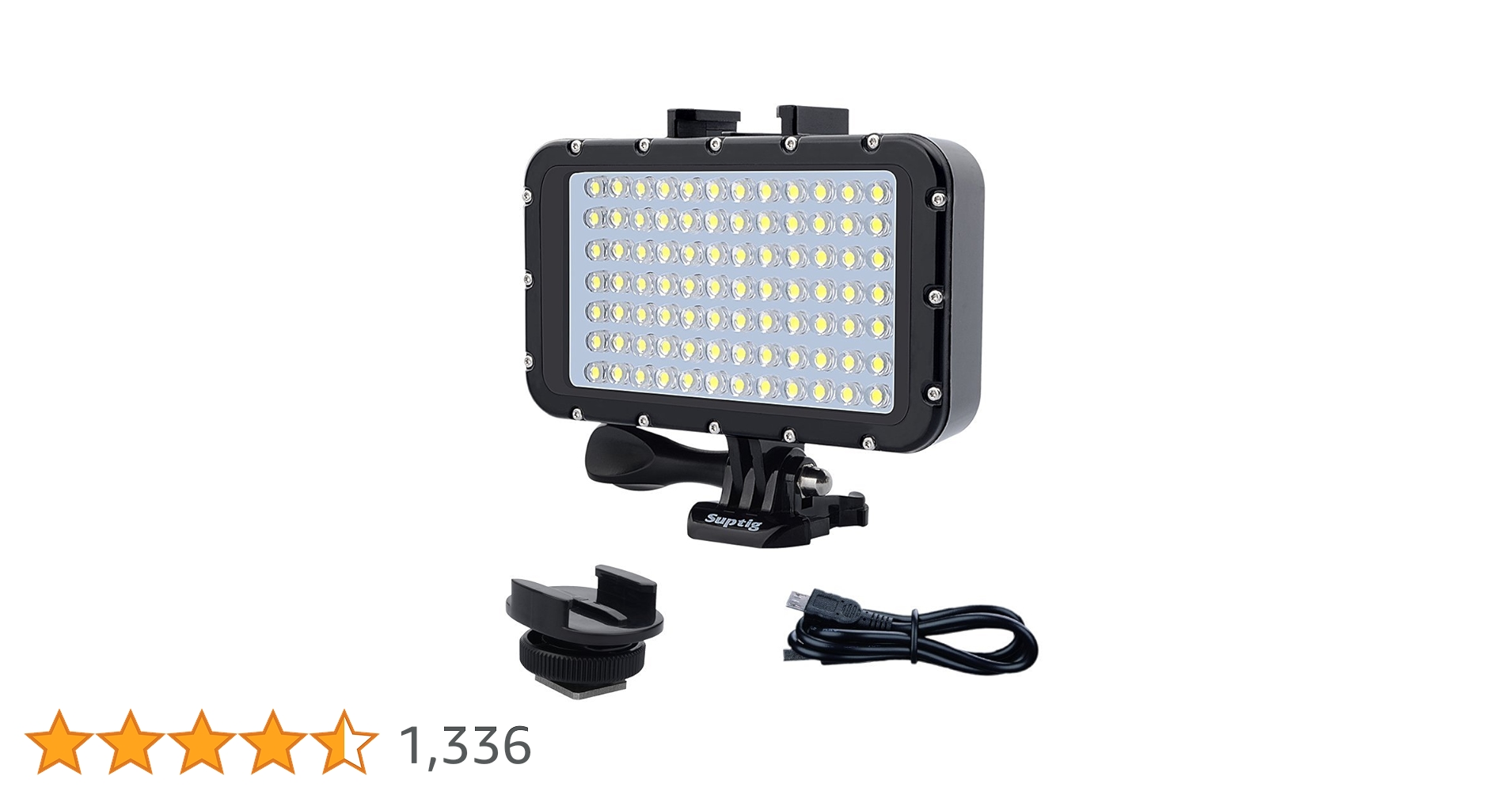 Suptig Underwater Lightsダイブライト84 LEDハイパワーディマブル防水LEDビデオライト防水164フィート（50m）Gopro Canon用Nikon Pentax Panaso Amazon.co.jp: Suptig 水中ライト ダイブライト 84 LED ハイ