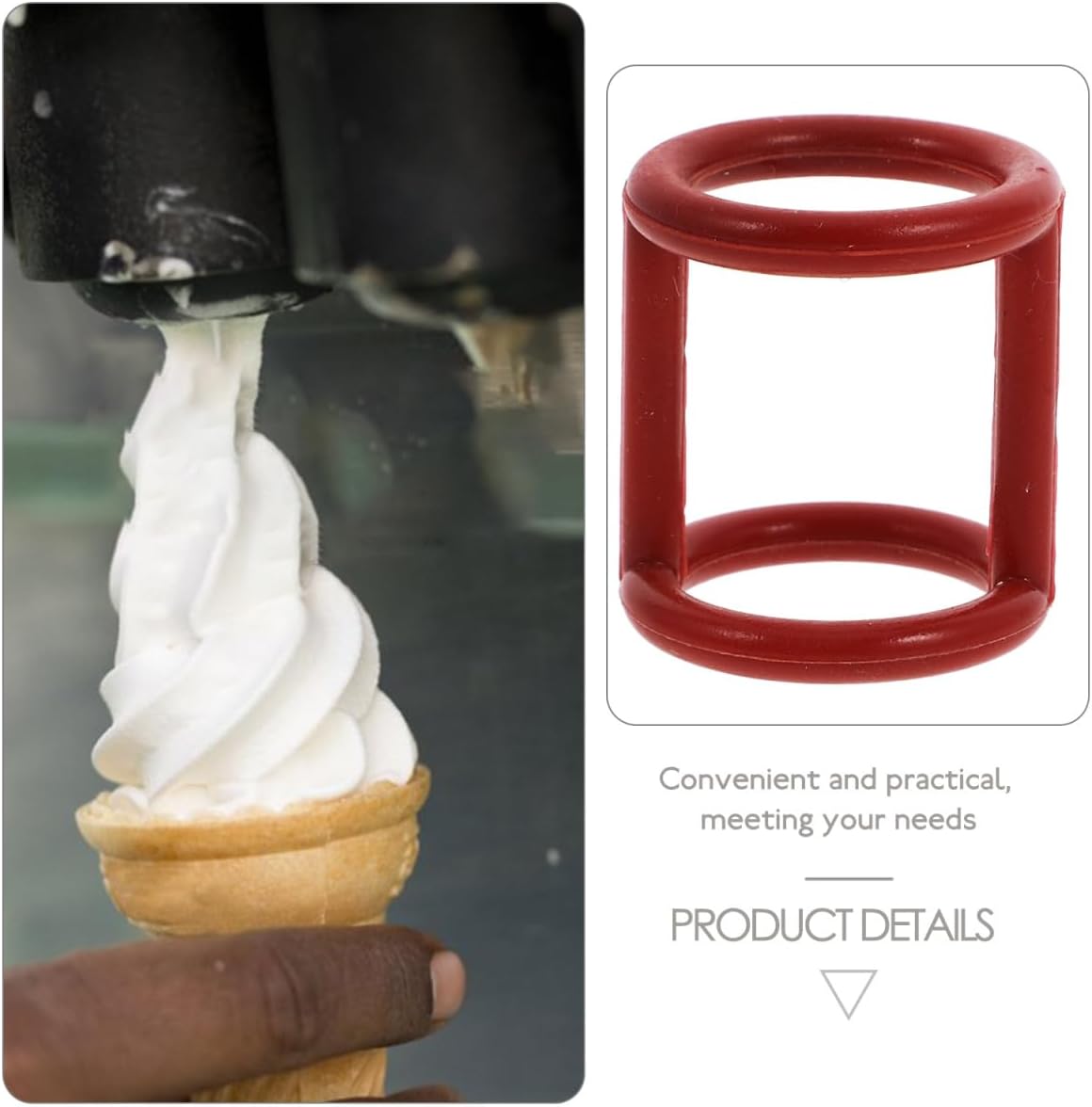 Ice Machine Seal Ring I-Shaped Silicone Gasket Replacement Compatible with Commercial and Home Ice Cream Makers Preventing Flavor Mixing Food Grade Seal