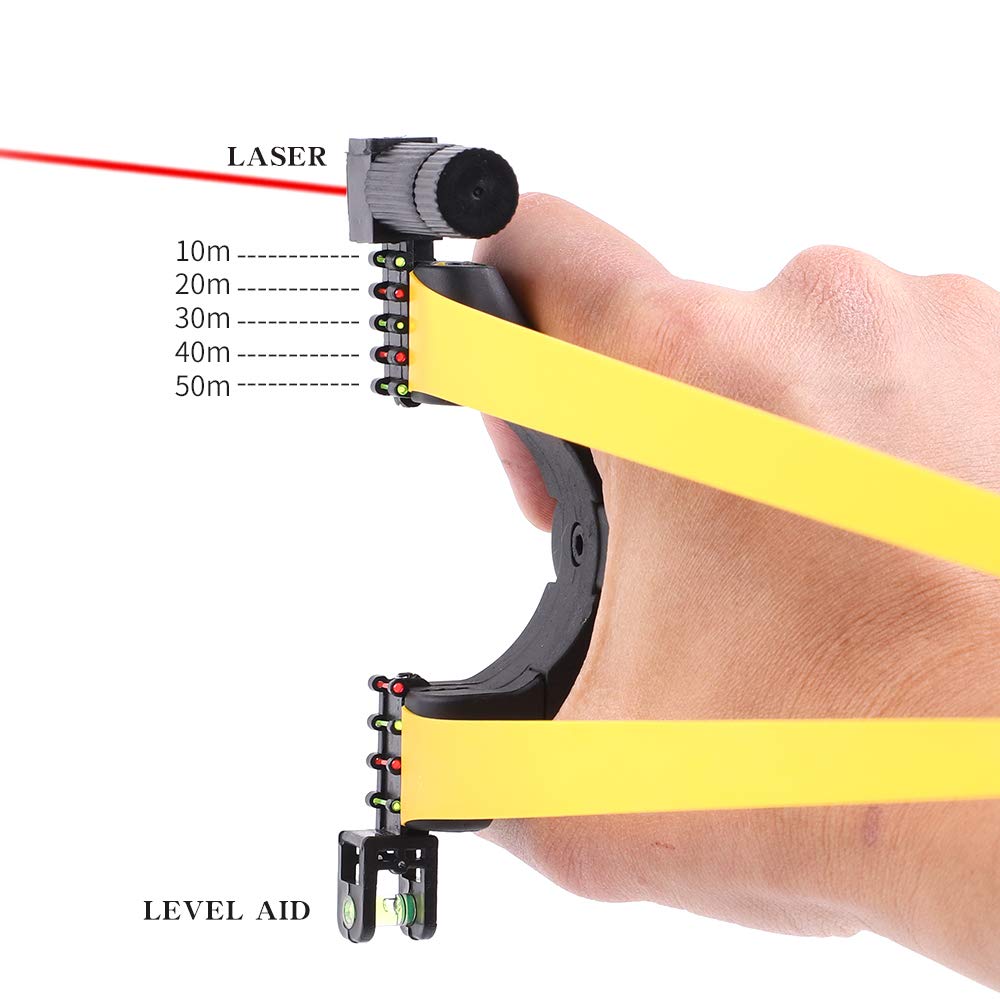 ANCCI High Velocity Hunting Slingshot with Adjustable Fiber Optic Sight Resin/Steel Sling Shot