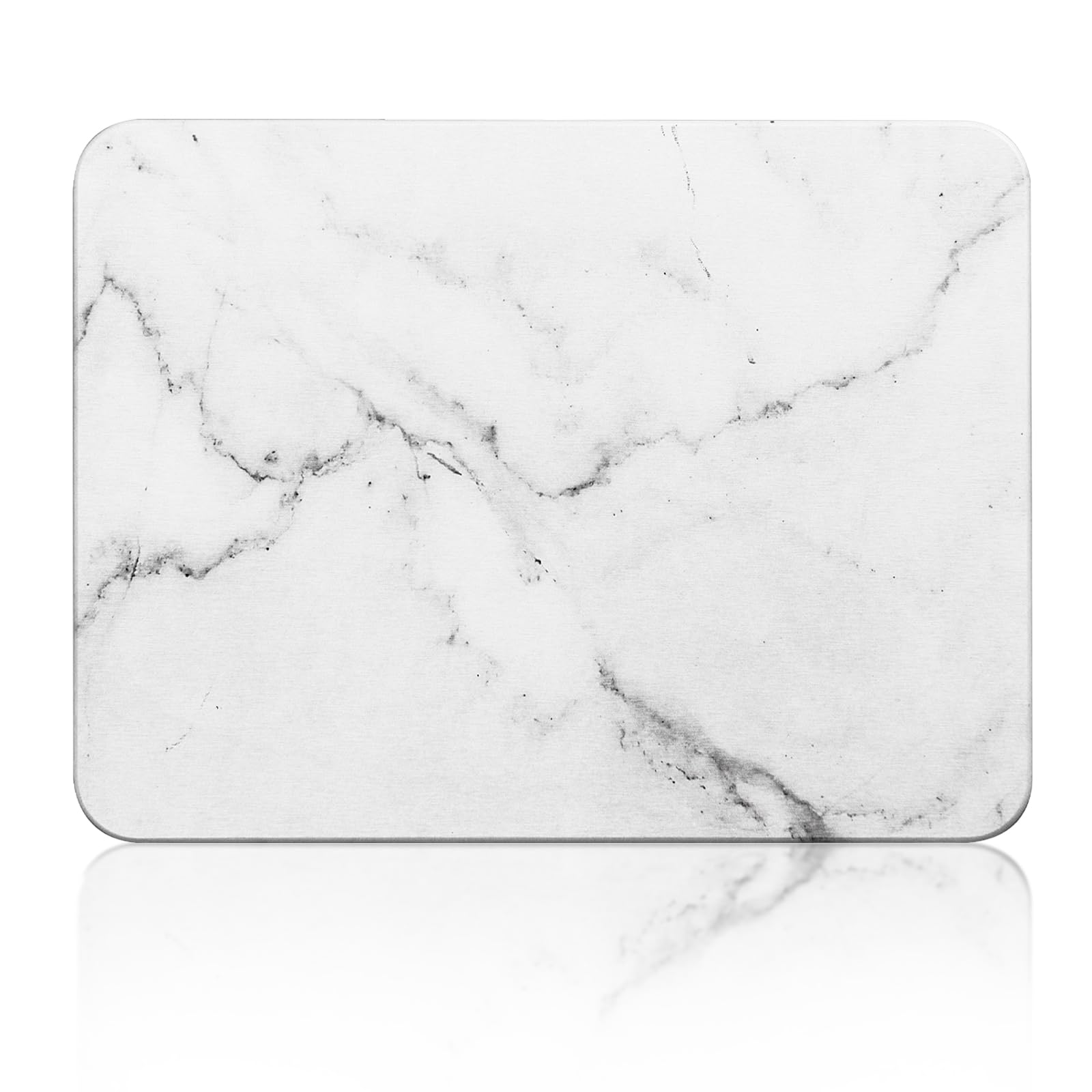 Stone Drying Mat for Kitchen Counter, Super Absorbent Diatomaceous Earth Dish Drying Mat, Non-Slip Quick Dry Stone Dish Drying Mat for Kitchen Sink 15.7 x 11.8 inch, White Marble