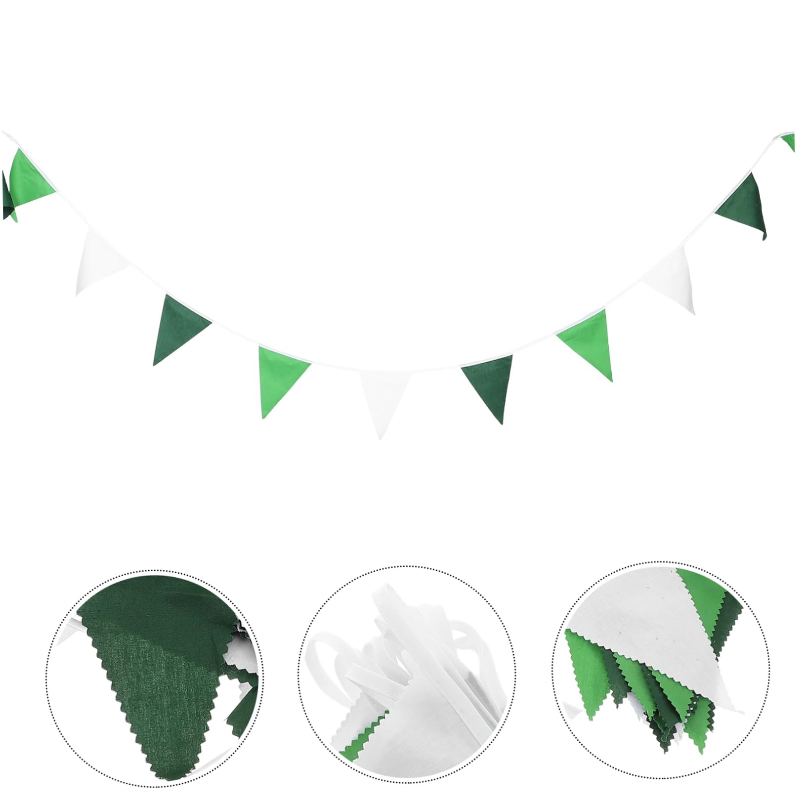 HANABASS 4 Stück Bunte Dreieck Wimpelkette aus Polyester Teilig Grün Verlaufend Festliche Party Girlande mit Stabilem Band für Hochzeit Shower Geburtstag und Foto Hintergrund Dekoration