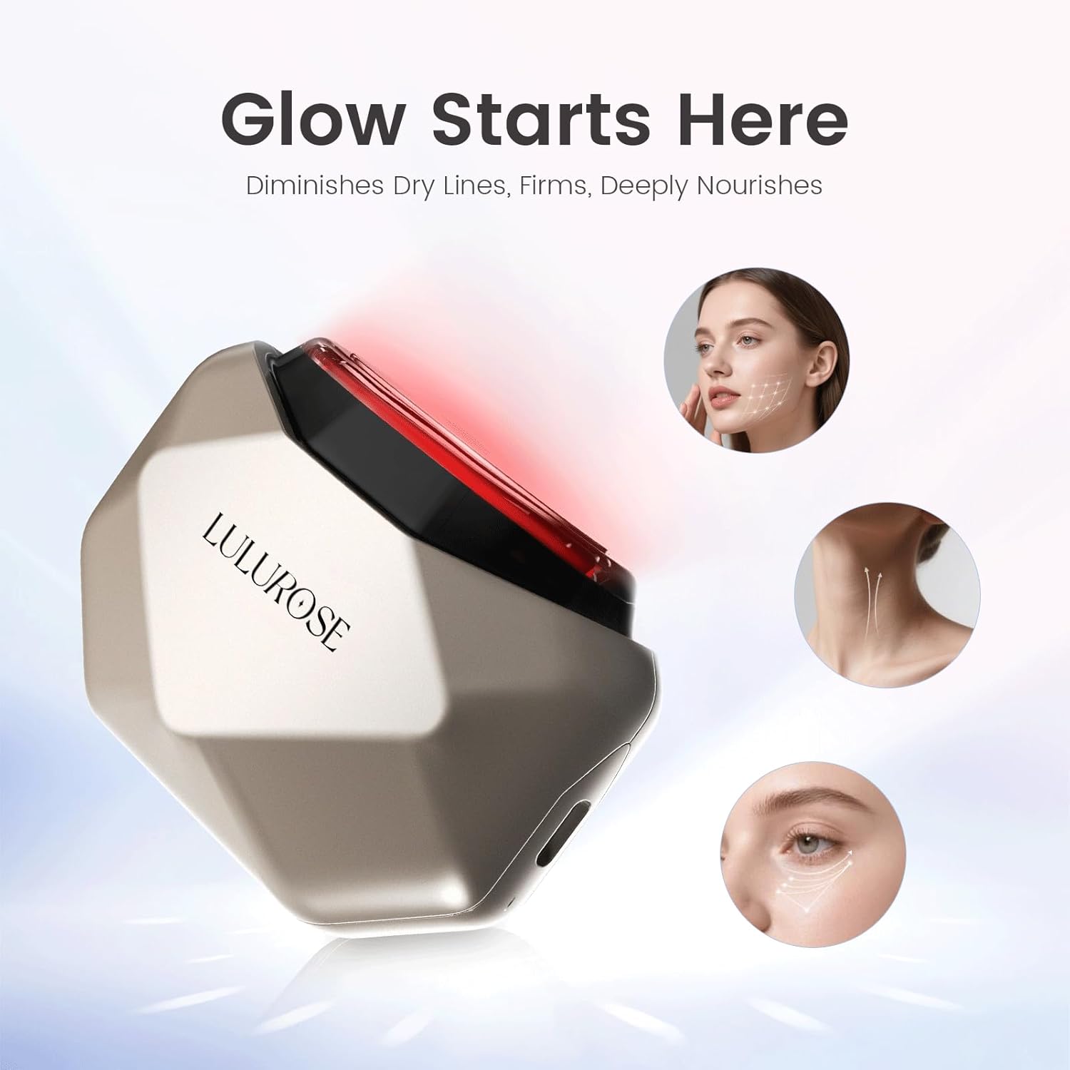 LULUROSE 4-in-1 Facial Massager,Heat Facial Beauty Device for Face Neck Eye Lifting Firming Depuffing,Facial Sculptor Skin Care,at Home or Traveling - Image 8