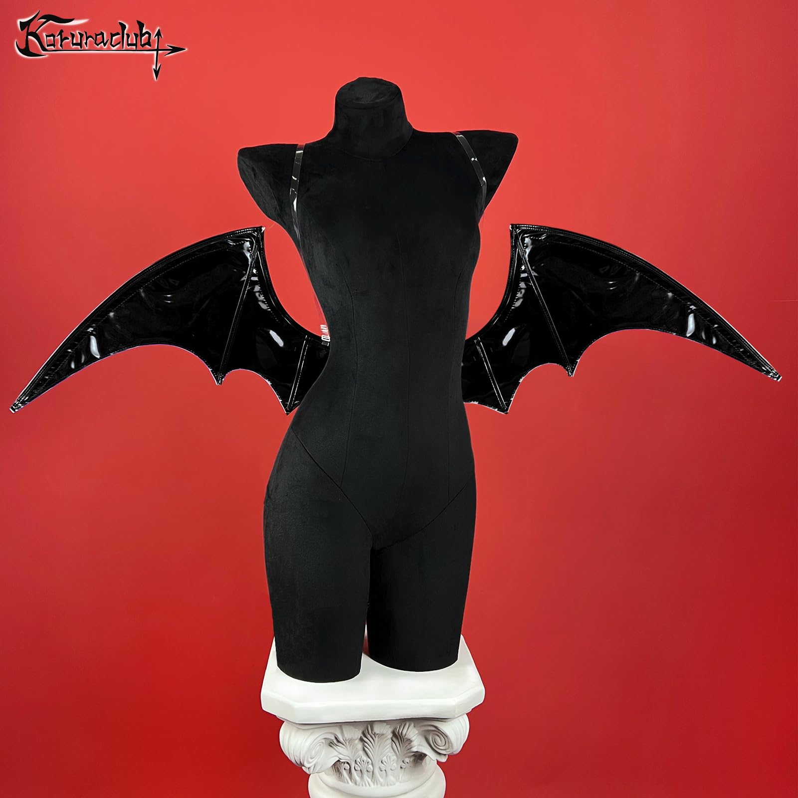 KORURACLUB Wings cosplay halloween bat wings Succubus wings clothing Accessories Devil (Black) - Image 2