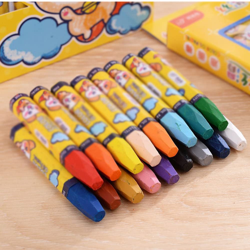 ASFD Drawing pens Oil Pastel Multicolor Washable Children's Crayon Painting Pen Drawing Tool for School Family Drawing Crayon Set Colour pens