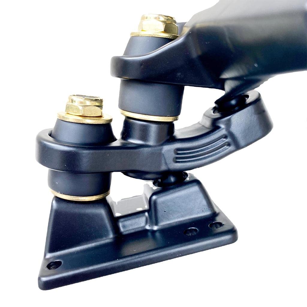 1 Paire Skateboard Trucks Durables pour Planche Hardware de Remplacement Fiable Bushings Premium Longboard Trucks de Skateboard en Aluminium Poli Perf