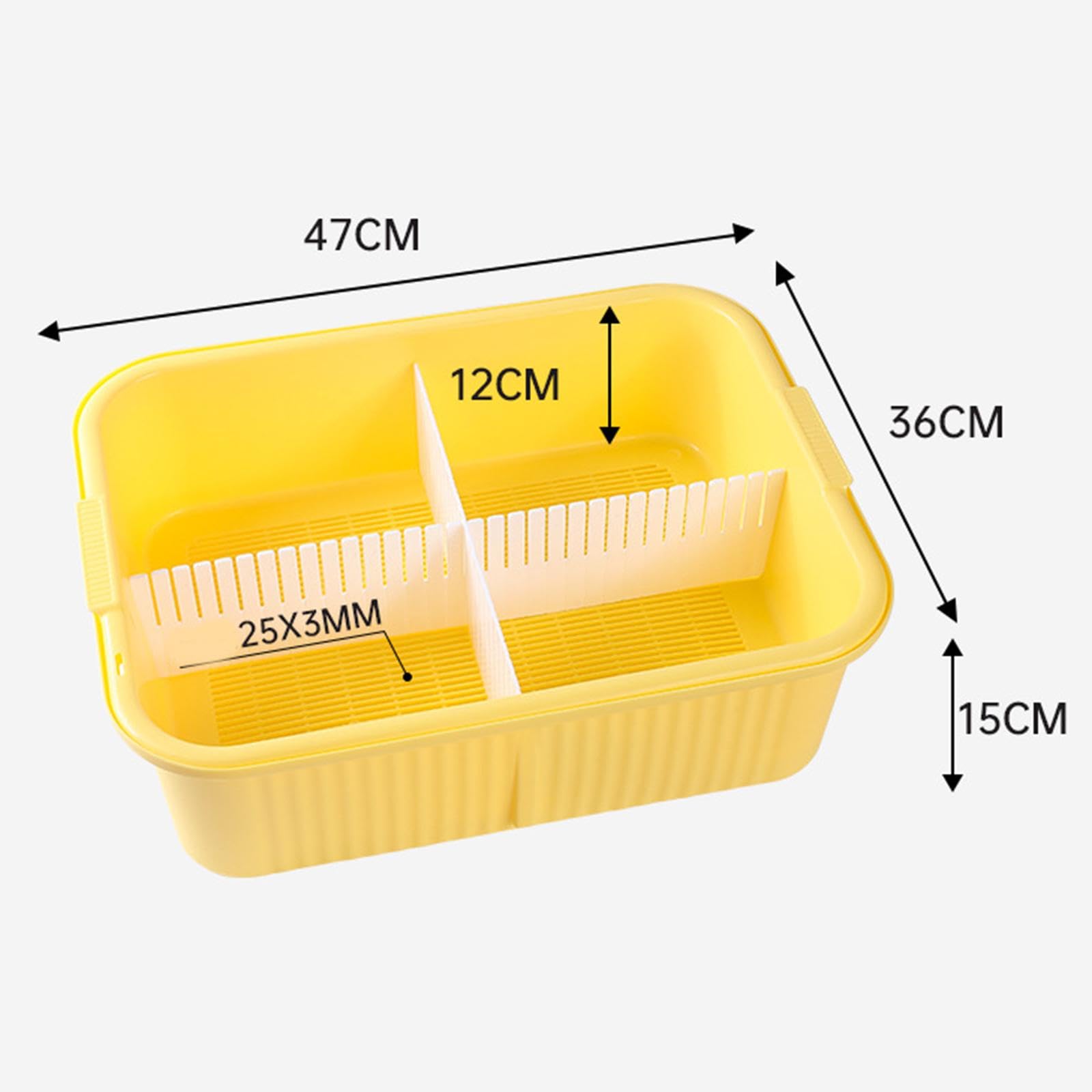 perfk Tanque para Tortugas, bañera para Tortugas, Suministros, comedero para Reptiles, Caja de cría para Ranas, Reptiles pequeños y cangrejos, Amarillo