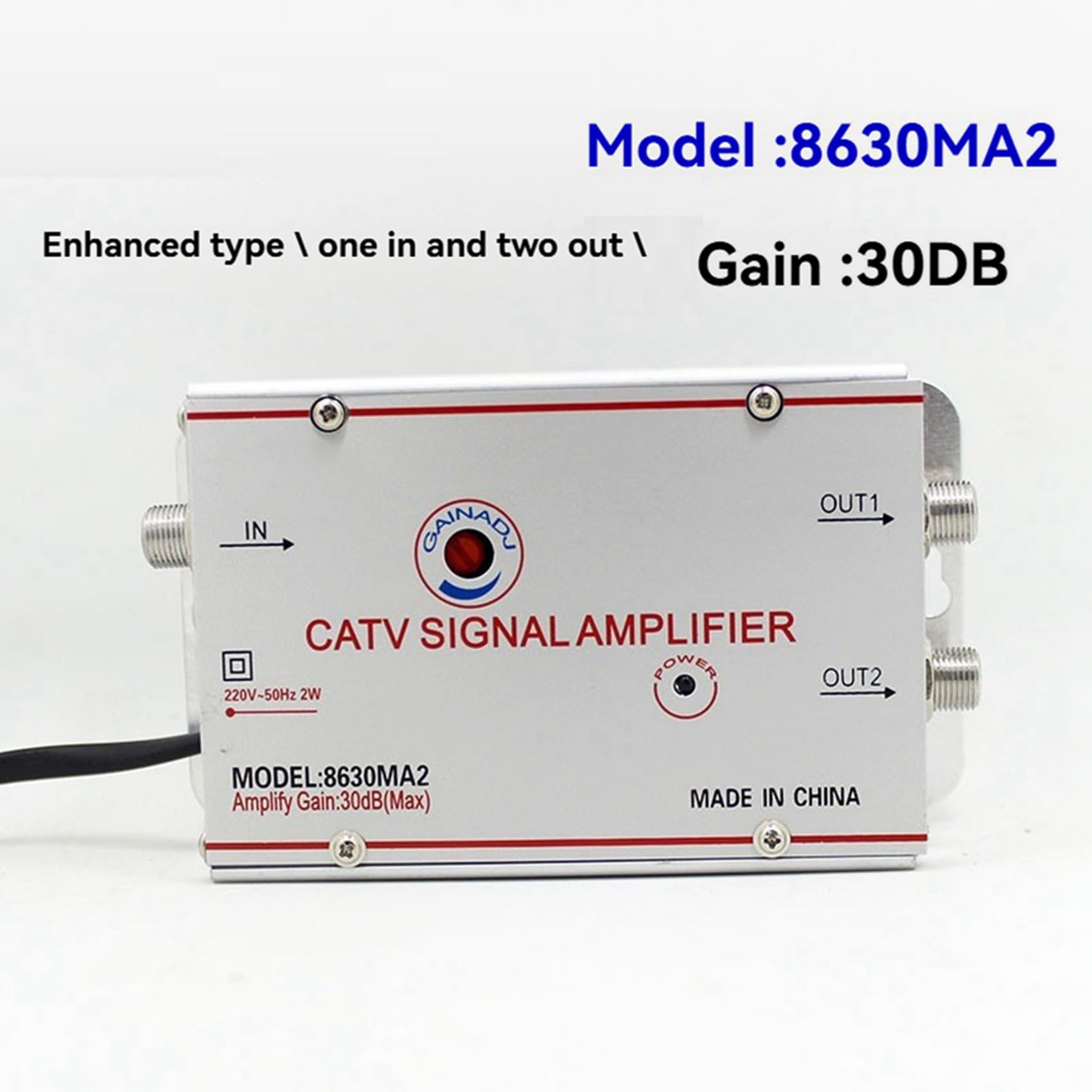 3X 8630MA2 30dB Amplificatore Splitter per TV Via Antenna TV Digitale Amplificatore di Segnale Apparecchiature TV Domestiche Spina UE da 45 MHz A 860 MHz