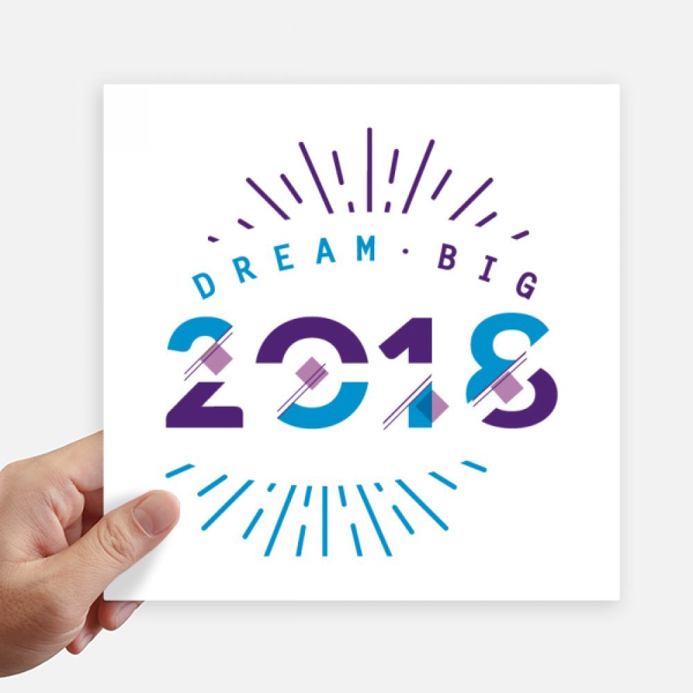 Autocollant carré 20 cm Dream Big DIYthinker pour ordinateur et mur