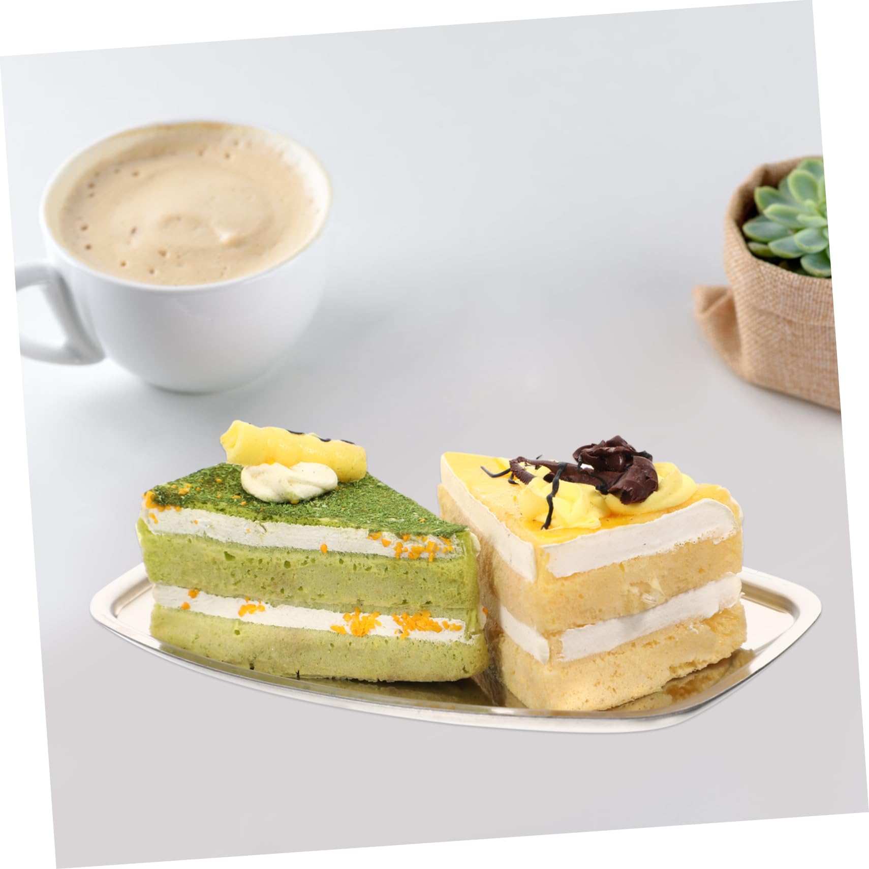 SOLUSTRE Metal Storage Tray Portable Food Container Towel Tray Fruit Plate Dish Holder for Cabinet Stainless Steel