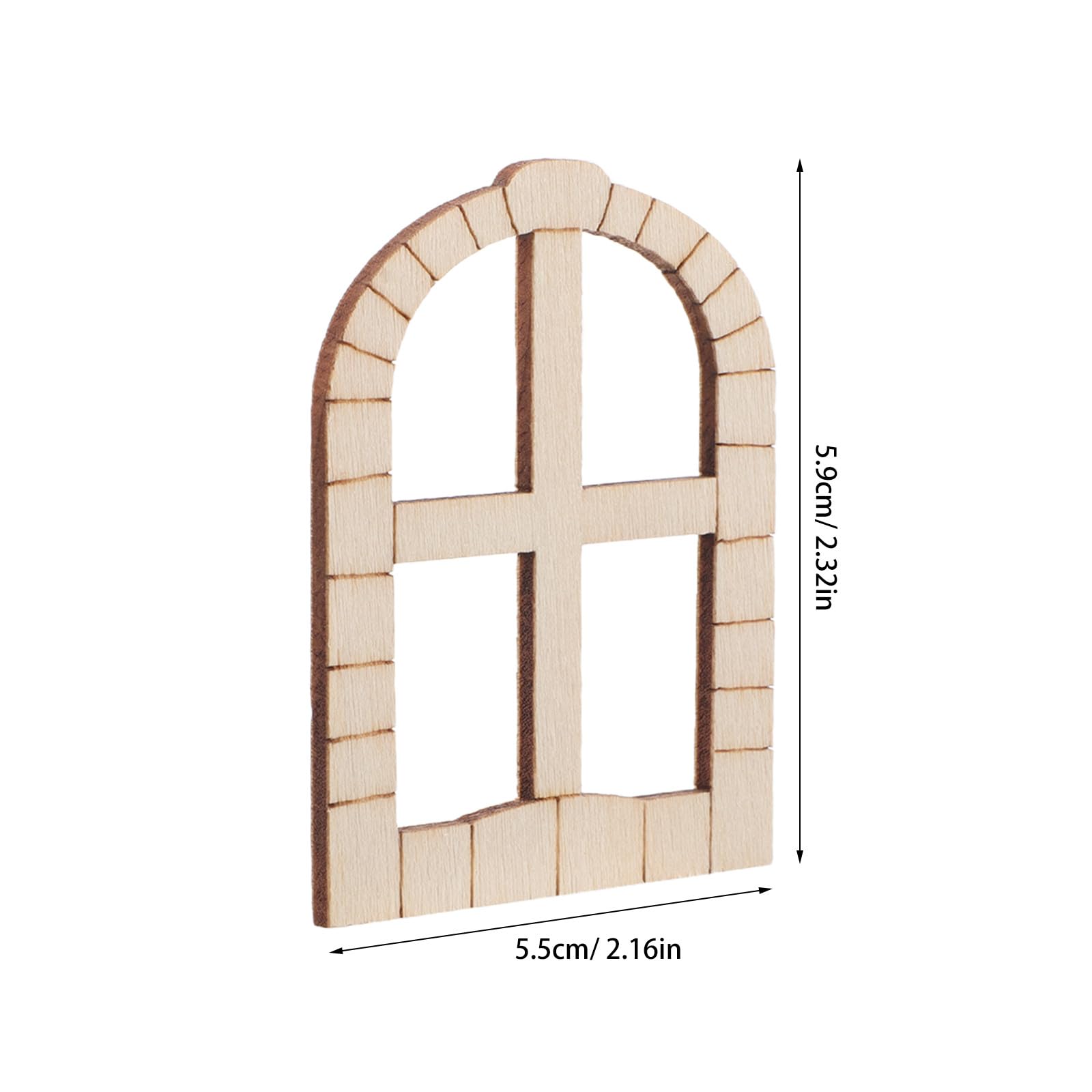 PACKOVE Porte e Finestre in Miniatura e Decorazioni Fai da Te Set 50 Pezzi in Legno Non Finito Design Unico Beige Facile Installazione per Dollhouse per Giardino