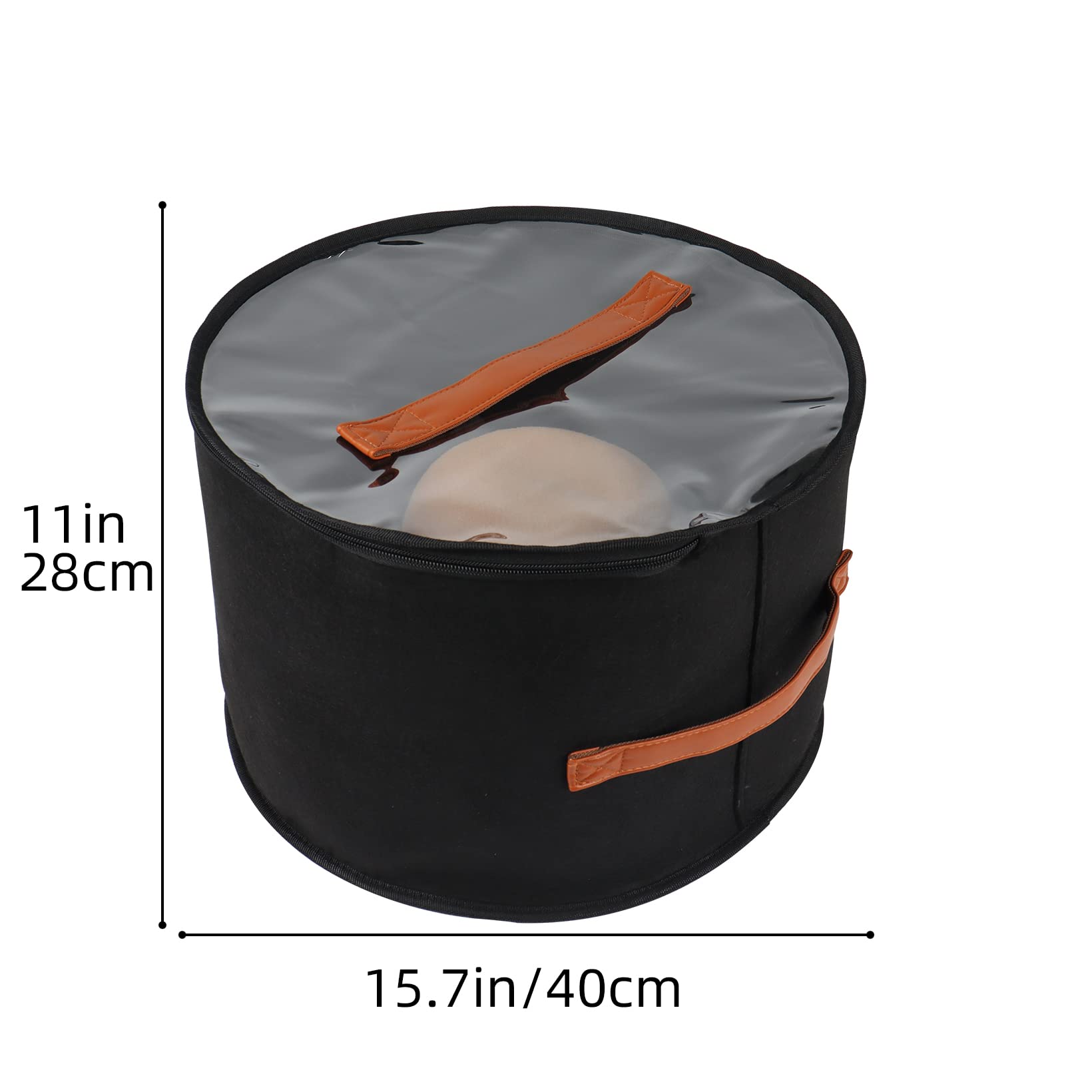 Secchio Portacappelli Pieghevole Con Coperchio - Organizer Da Viaggio Per Cappelli E Accessori - Foto 5