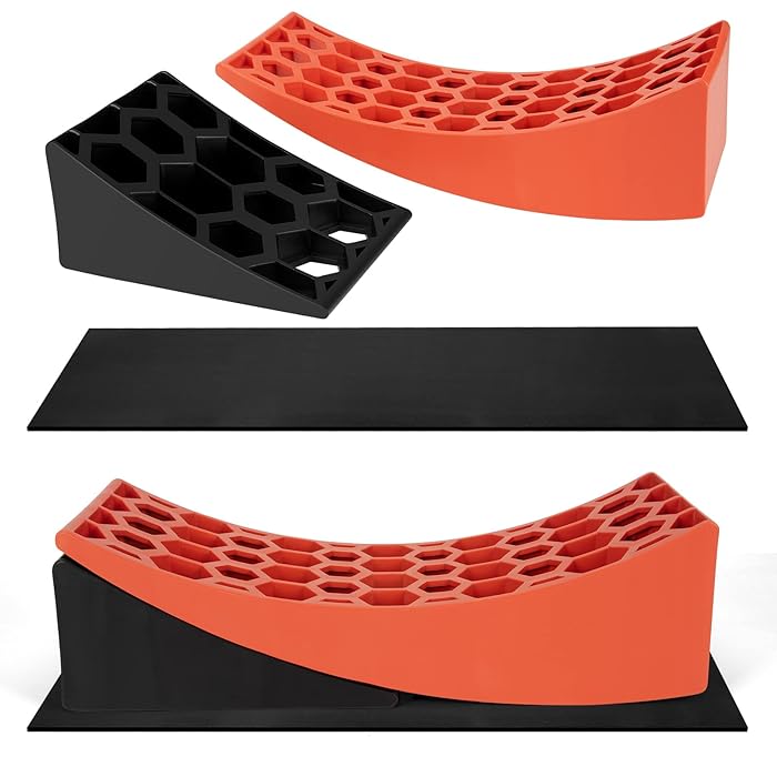 Buy PAULINN 2 Packs Camper Levelers, RV Leveling Blocks Ramp Chock Kit