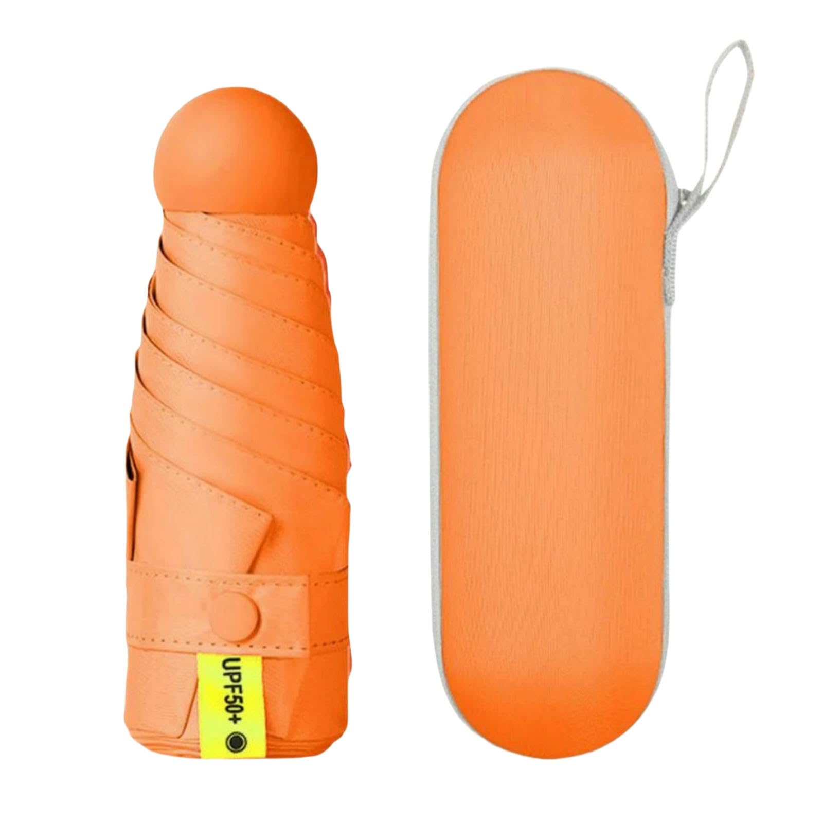 YMKJZLBD Umbrellas Anti-uv Mini Umbrella For Sunny And Rainy Days Portable Folding Umbrella-orange
