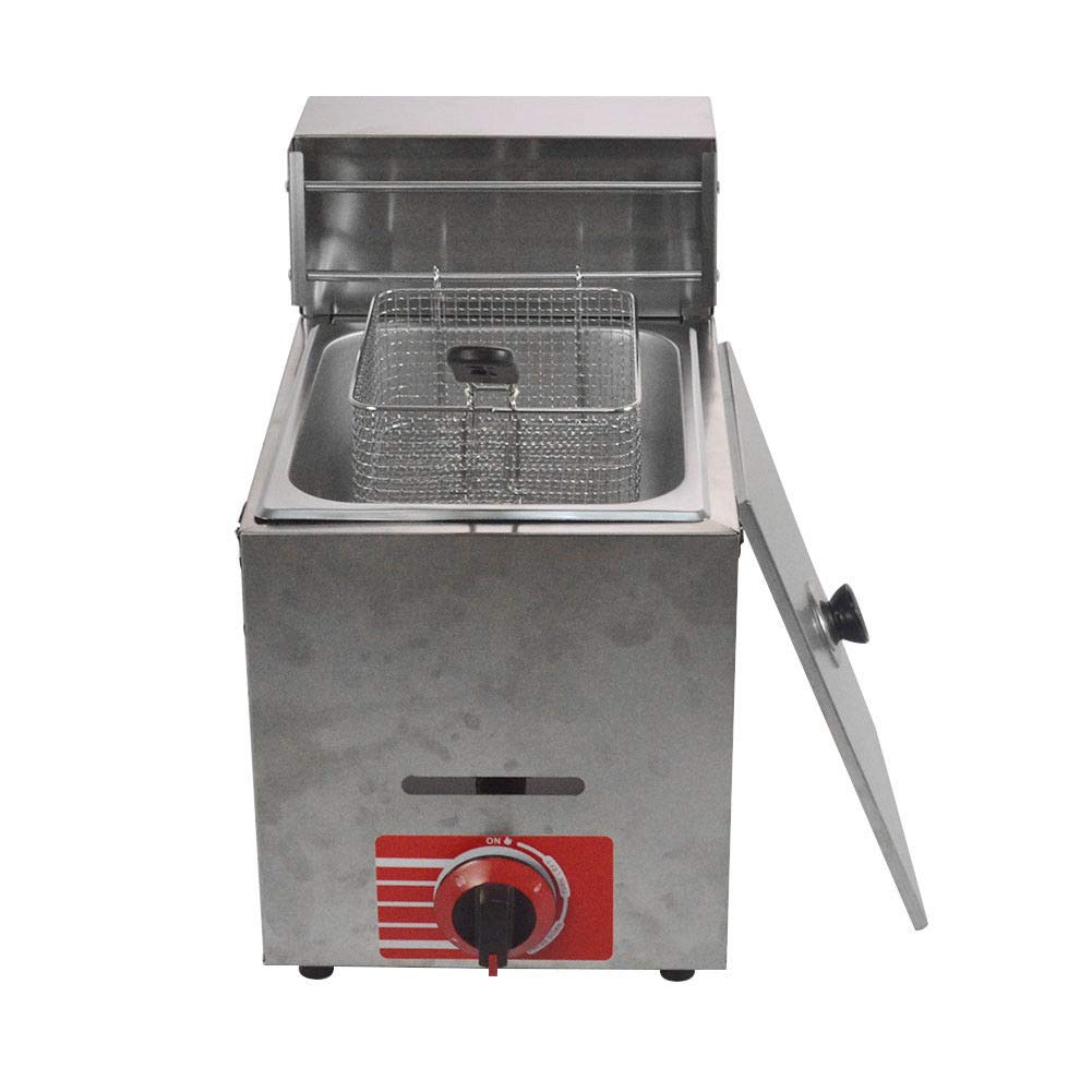 Commercial Light weight Stainless Steel Countertop LPG Gas Fryer with