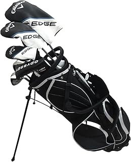 Callaway Tall Mens Golf Set Driver, Wood, Hybrid, Irons, Odyssey Putter Stand Bag Reg Flex +1" Clubs