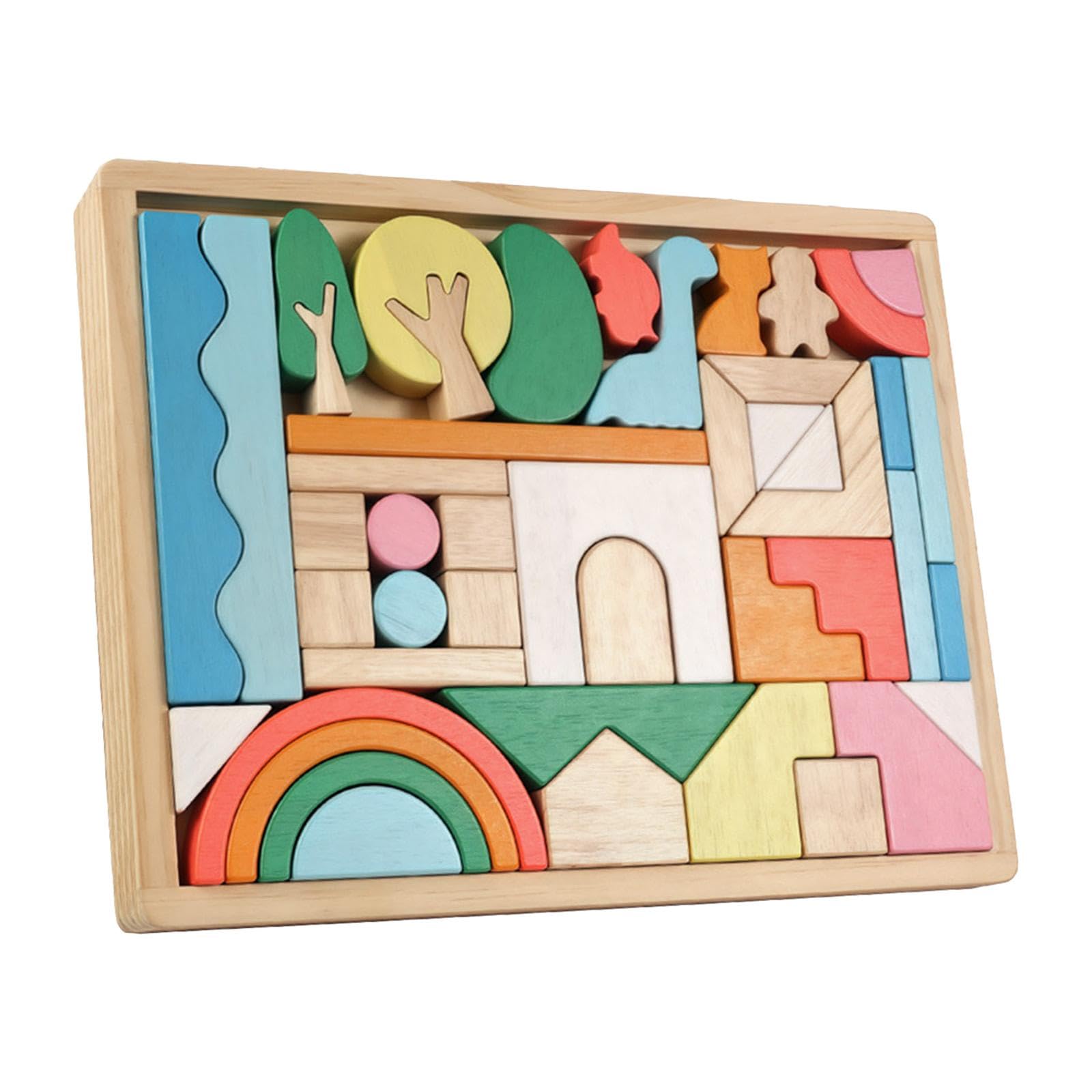 MERIGLARE Bloques de Construcción de Juguetes Decorativos de para Niños Pequeños de 1 a 5 años
