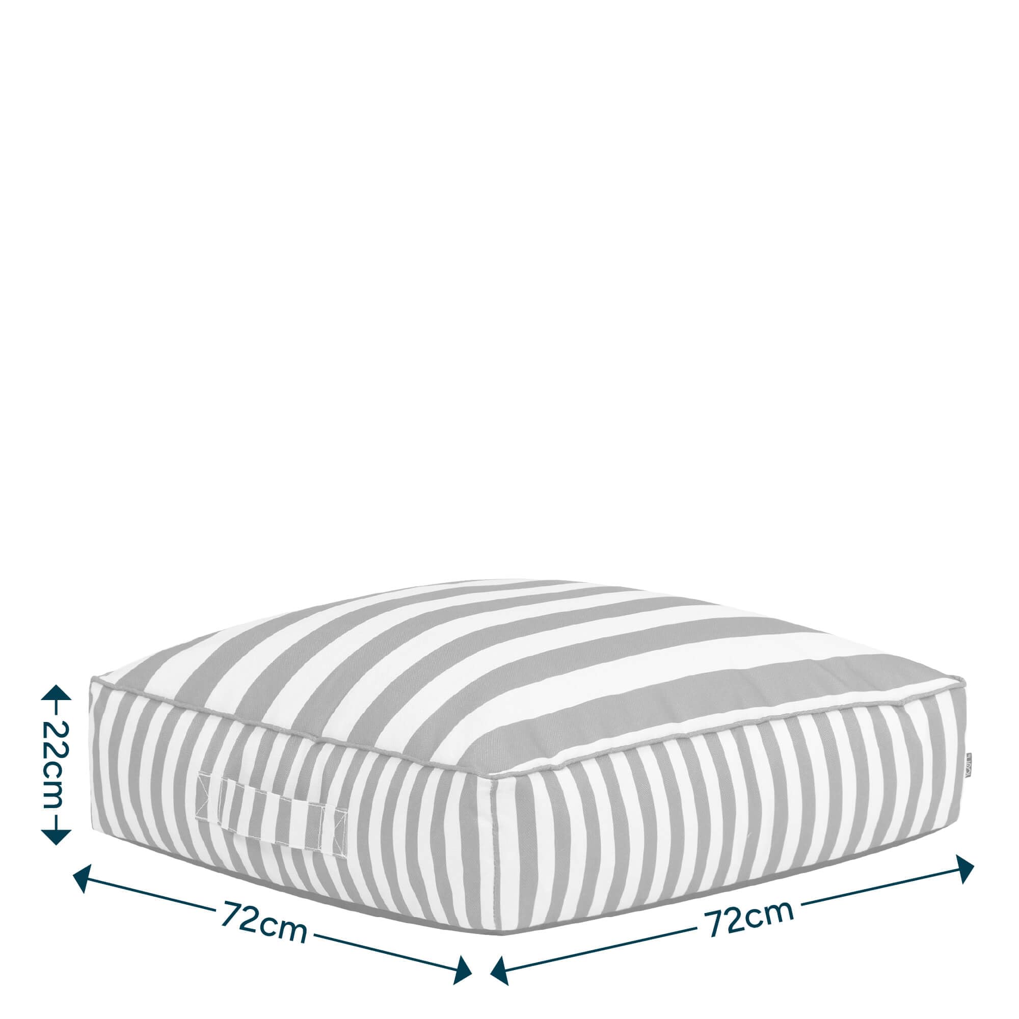icon Striscia Solus Pouf Poggiapiedi, Verde, Pouf de Esterno, Tessuto Resistente All'acqua, Piccolo Pouf Sacco con Riempimento Incluso, Gardino, Sedia de Gardino, Mobili da Gardino, Terrazza