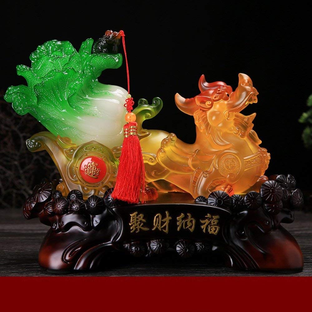 Statue divine bête chinoise en résine pour décoration étagère salon