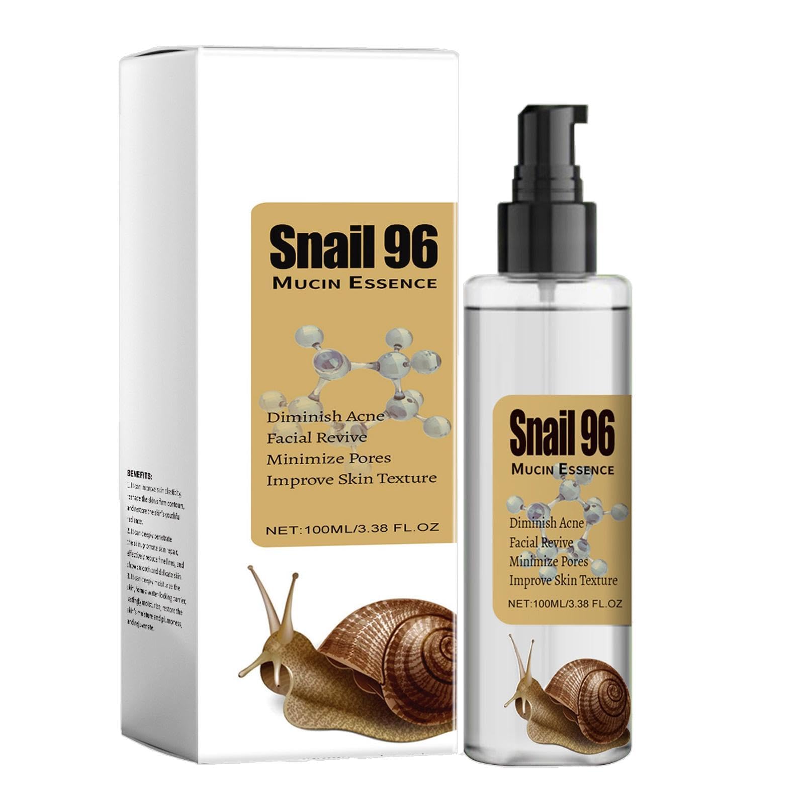 Sponsored Ad – Snail Mucin Serum, 96% Snail Power Essence for Hydrating and Firming, Moisturizing Facial Skin Care (100ml)