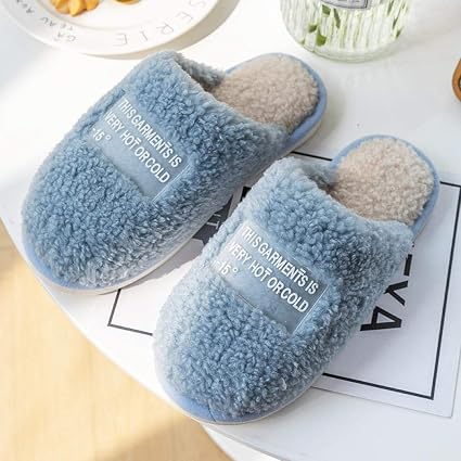 Fuduoduo Pantofole Inverno Ciabatte Calde Peluche,Autunno e Inverno Coppia  Pantofole in Cotone Peluche-Sky Blue_40-41#,Unisex Pantofole Casa : Amazon.it:  Scarpe e borse