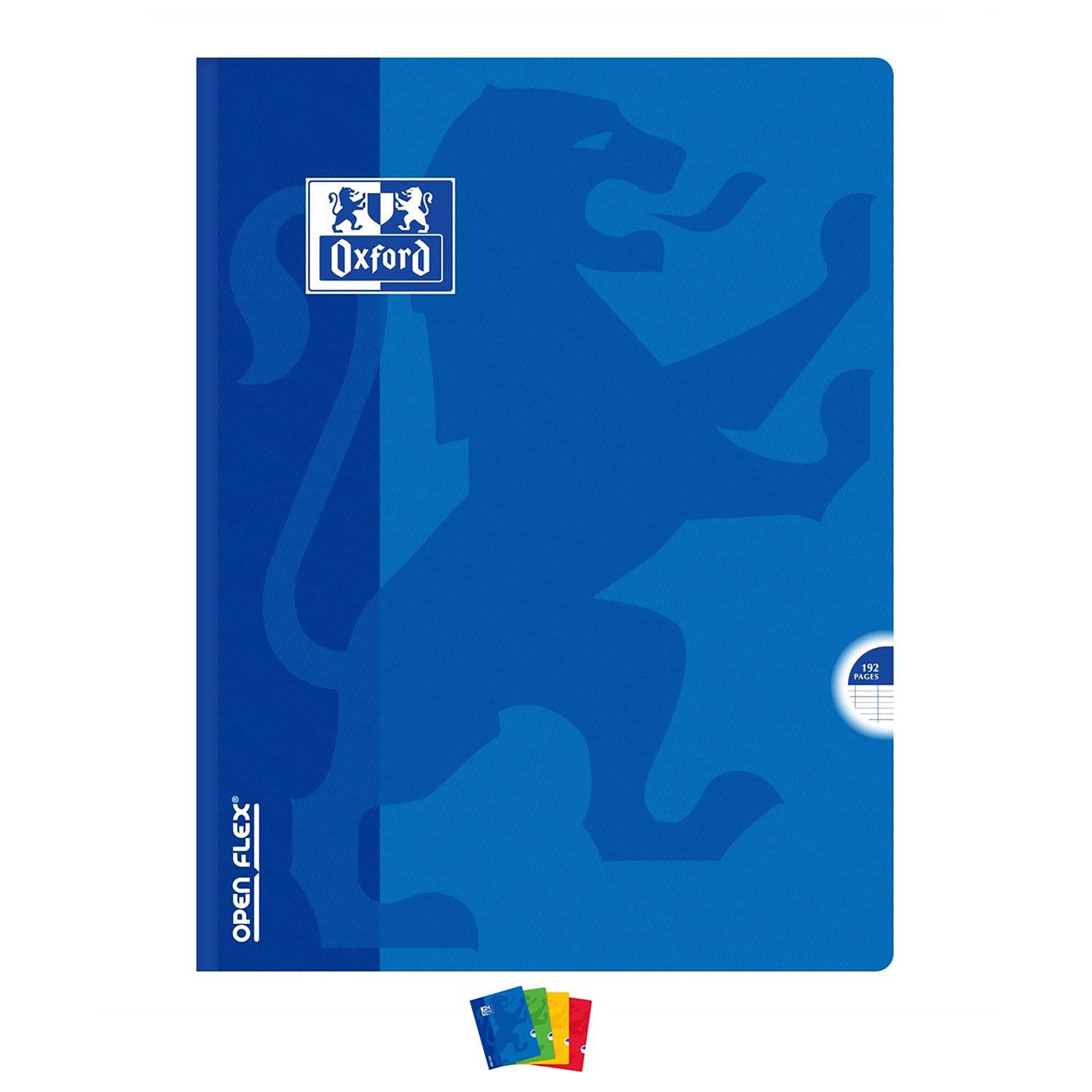 Hamelin – Confezione di 3 quaderni broché Openflex 24 x 32 cm 192 pagine 90 g Rigatura in polipropilene, colori assortiti