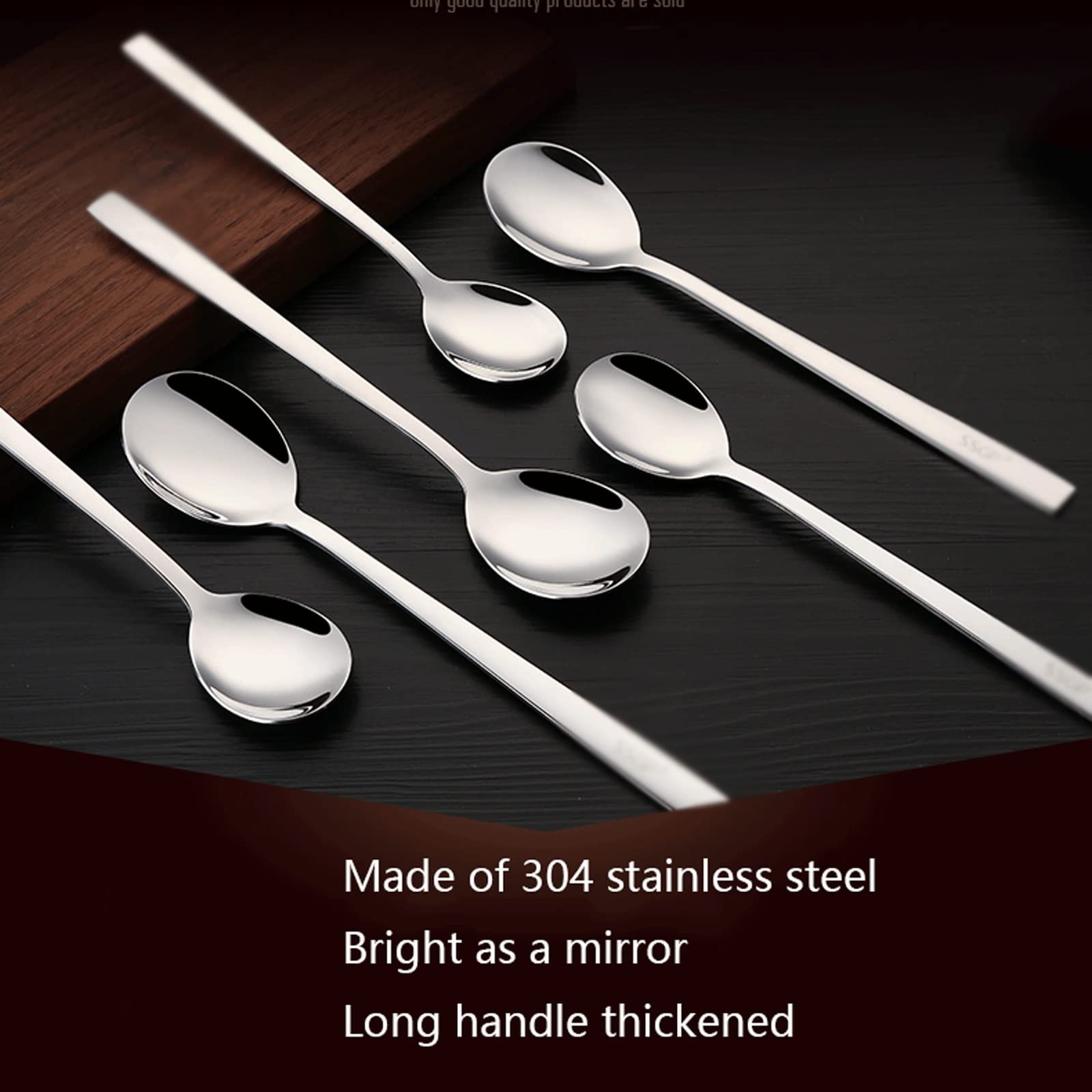 Cucharas de té, cucharas de postre, juego de cucharas de 6 piezas, cucharas de cena de acero inoxidable, ideales for fiestas, barbacoas, picnic, hogar, oficina, uso en restaurantes. Cucharas De Sopa