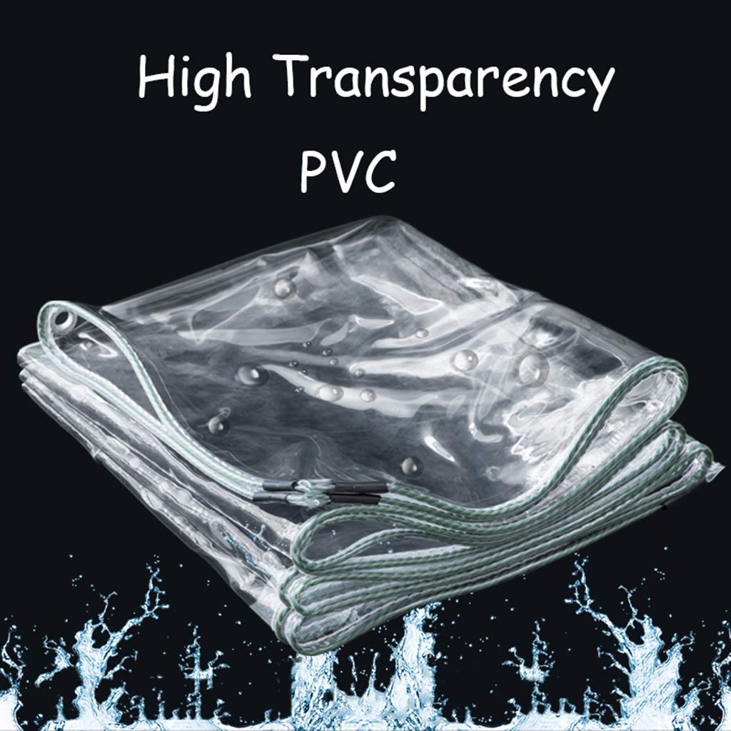 Bâche Claire épaisse de 0.3mm épaisse résistante imperméable de Feuille de Sol de Couverture de Pluie de Mouche de Soleil d'abri de Soleil de PVC Mat pour Le Camping avec des Oeillets