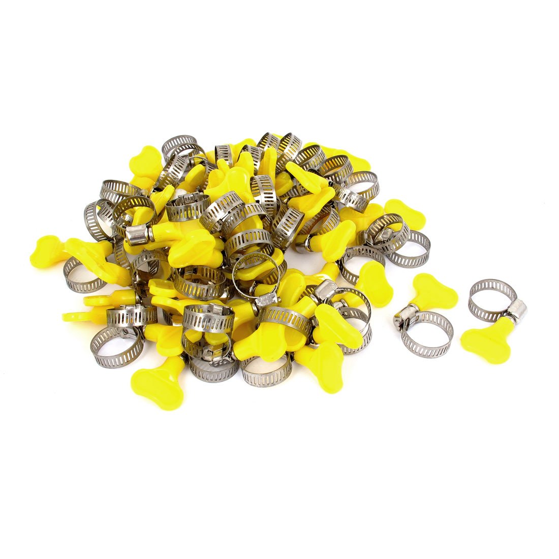 Aexit Adjustable 13mm-19mm Range Metal Tube Clip Key Type Hose Clamp 100 Pcs (6808ae8764c287e088ec51fb5ae4dff4)