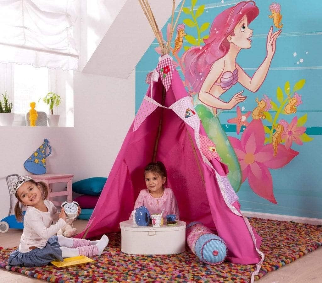Komar Disney IADX5-009 Non-Woven Photo Wallpaper Ariel Little Friends Size: 250 x 250 cm (Width x Height)