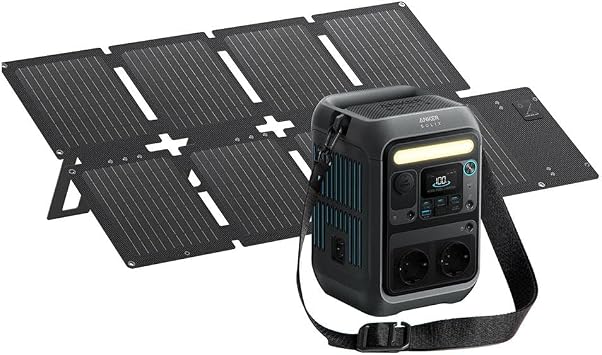 Anker SOLIX C300X AC Portable Power Supply + PS60 Portable Solar Generator