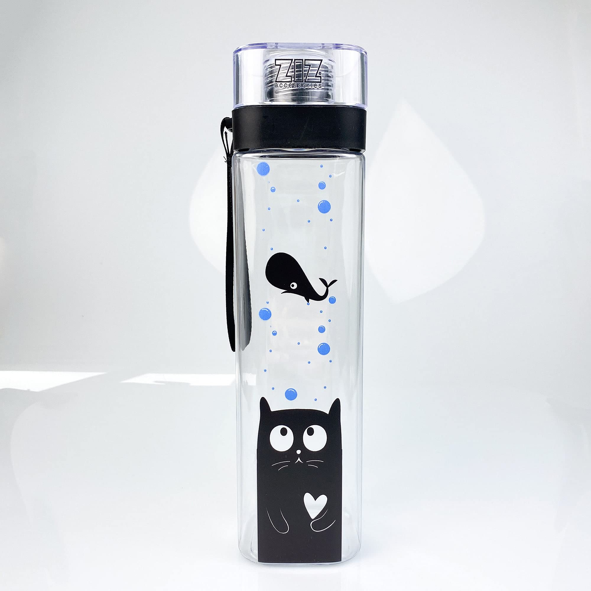 Water Bottle Safe and Shockproof 24 oz bottle with a Bright Design for for All Occasions - Gym, Street and Home Fitness, School, Travel (Cat)