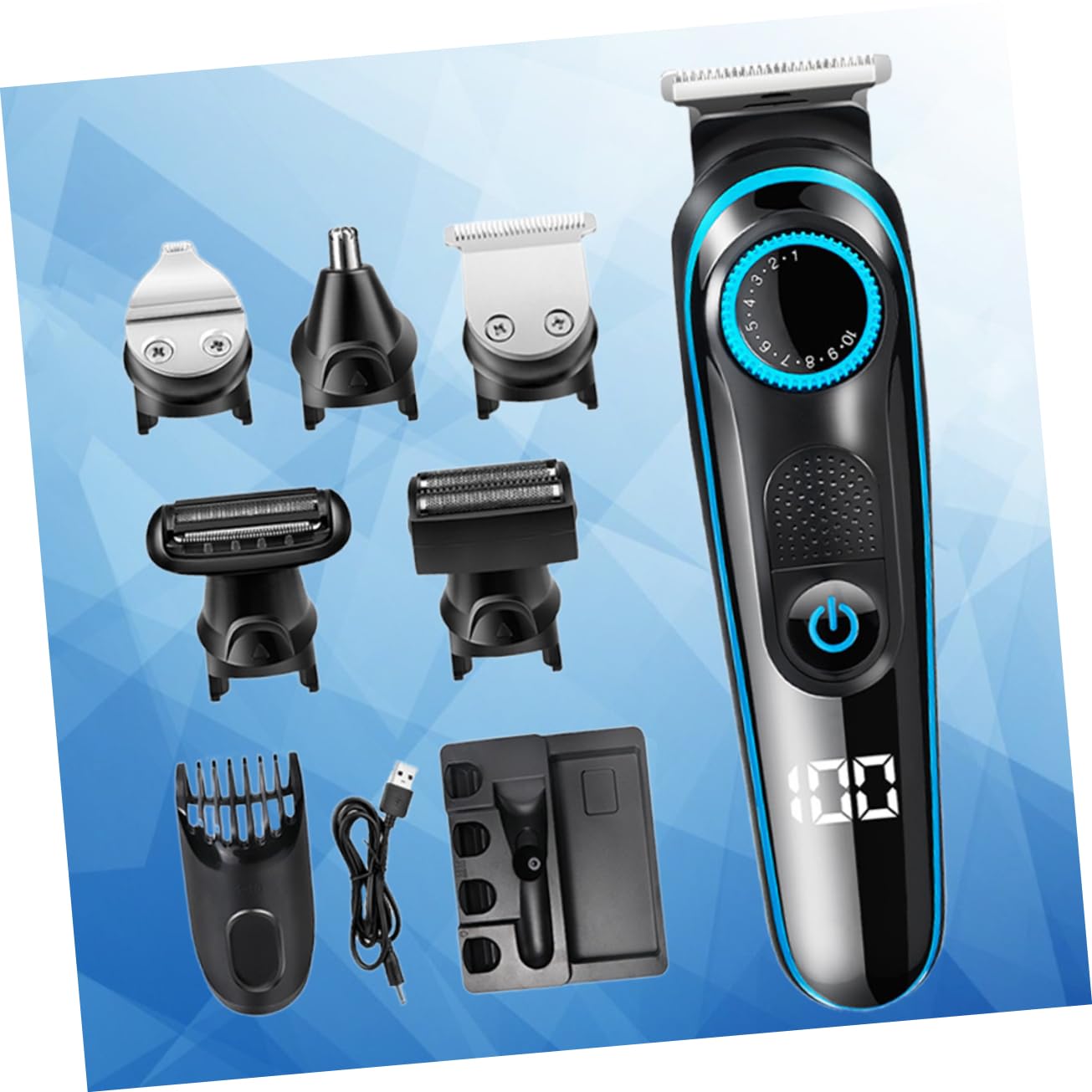 OSOLADY 1Set Clippers with LCD Display Hair Cutter for Professional Barbers and Home Grooming Ergonomic Design Rechargeable and Portable